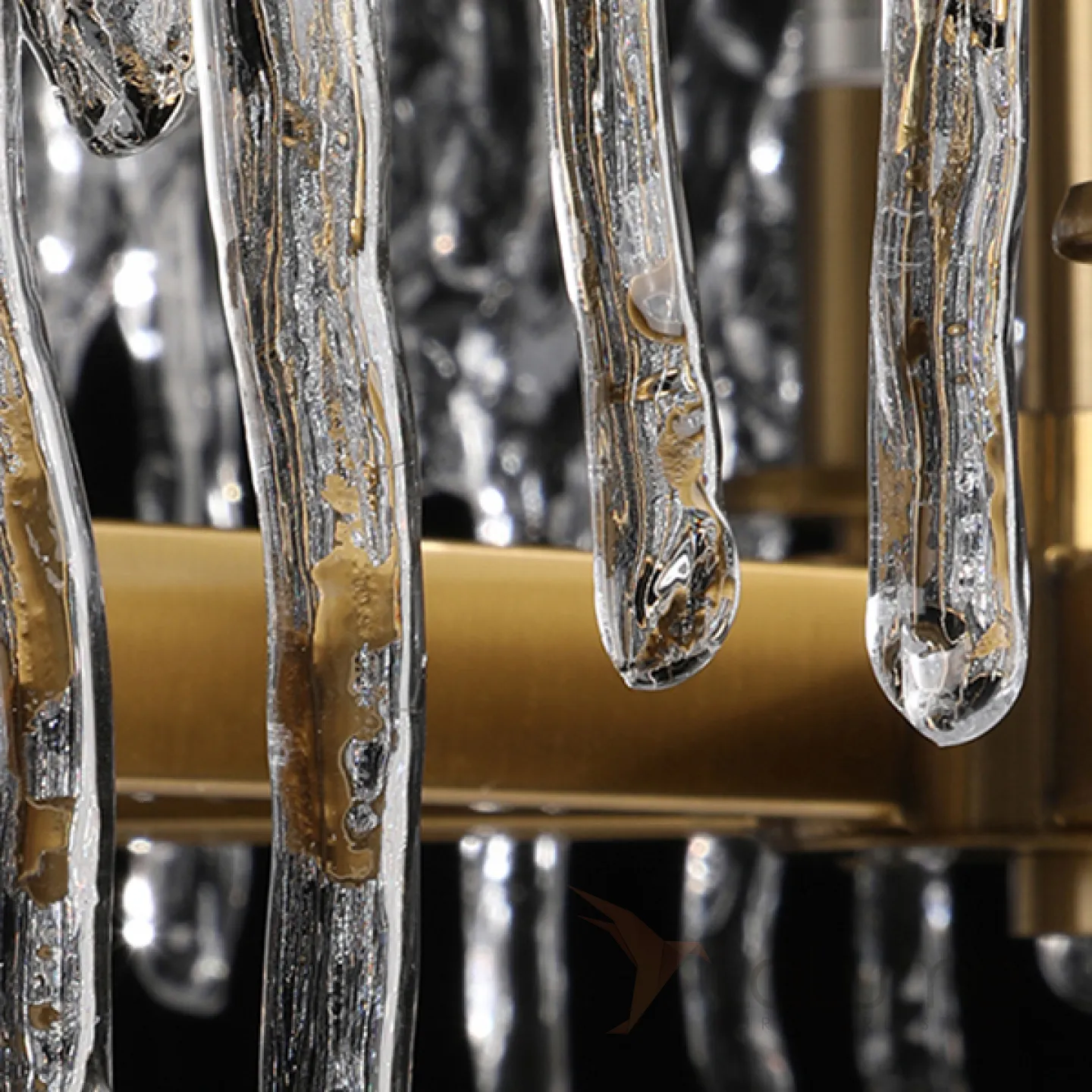 Light Luxury Glass Ice Cube Chandelier