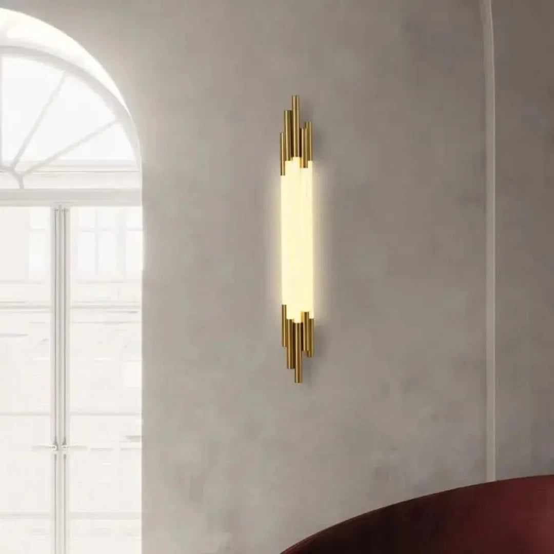 600mm LED Long Silicone Profile Tube Metal Plate Wall Light - Tricolour