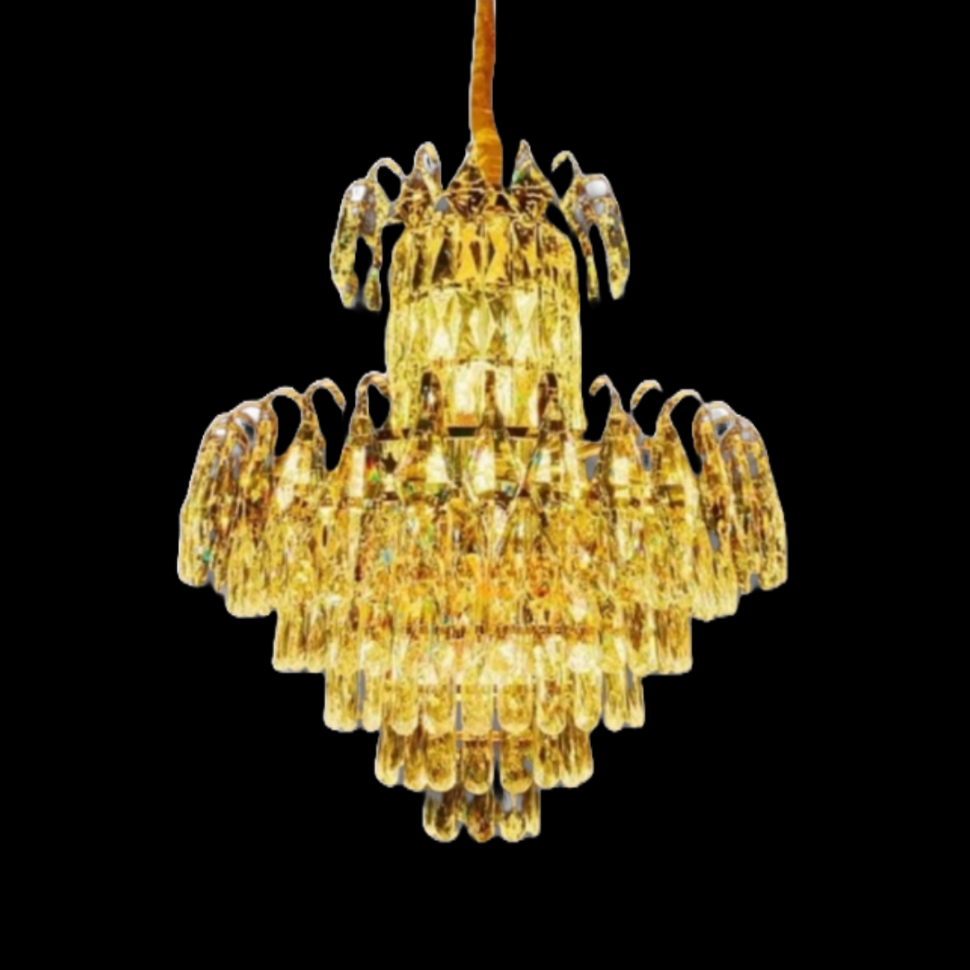 Round Crystal Chandelier 2-Tiered