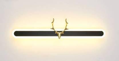Oval Black Deer Head Wall Light