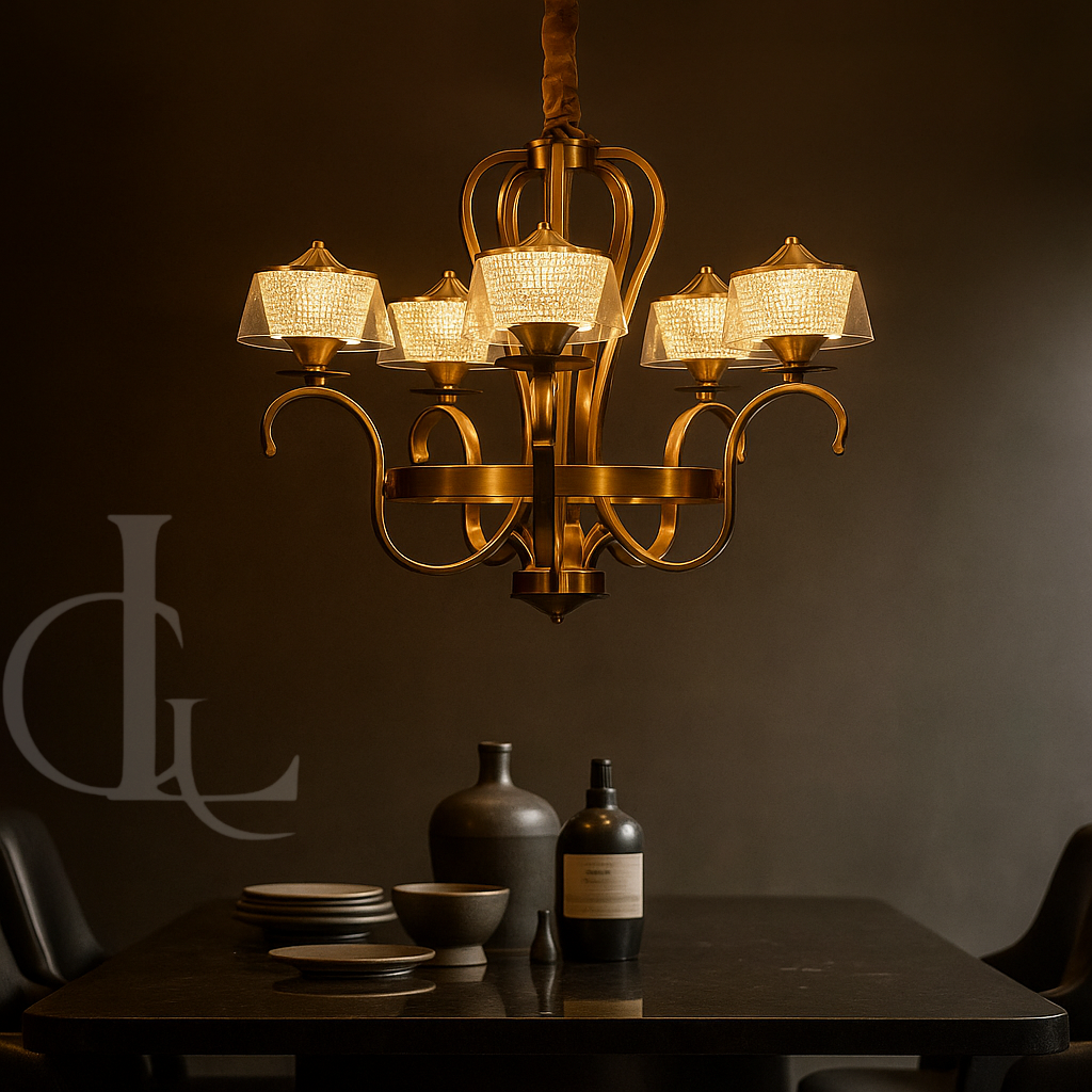 Golden Spores Chandelier