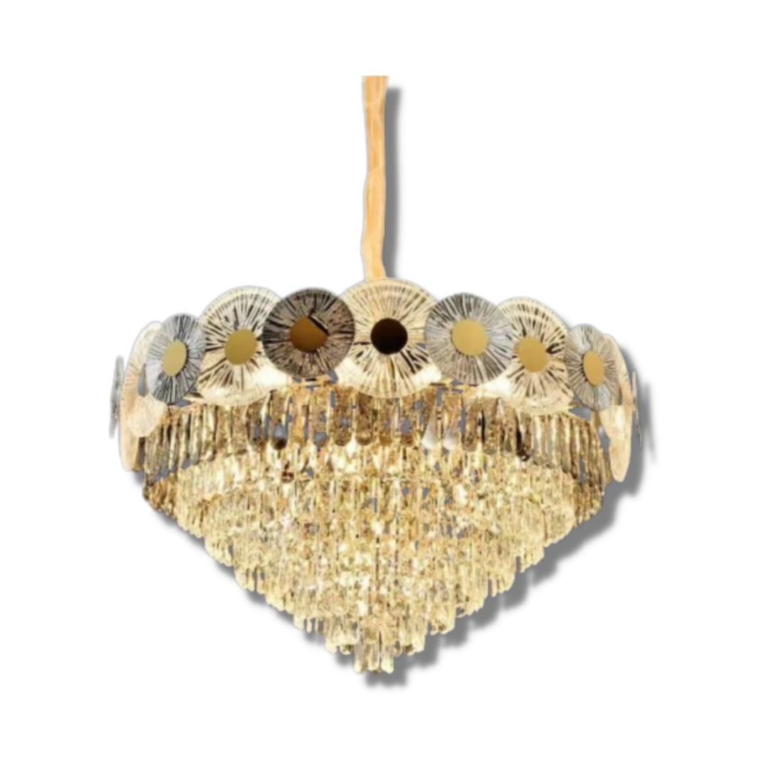 Round Crystal Chandelier 2-Tiered