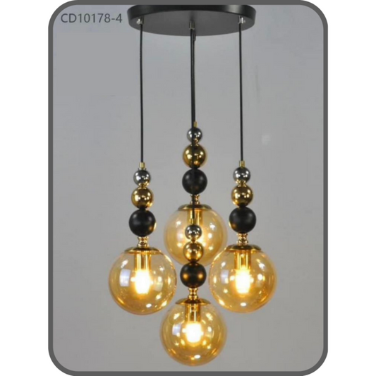 Glass Hanging Lights 4 Pair Bulb Holders