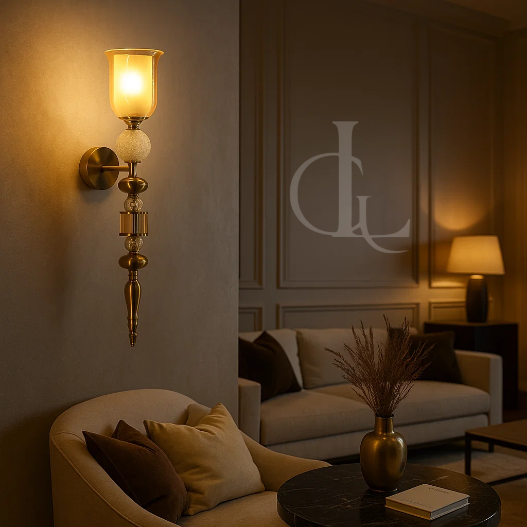 Sultan's Ember (Glass, Amber) Wall Light