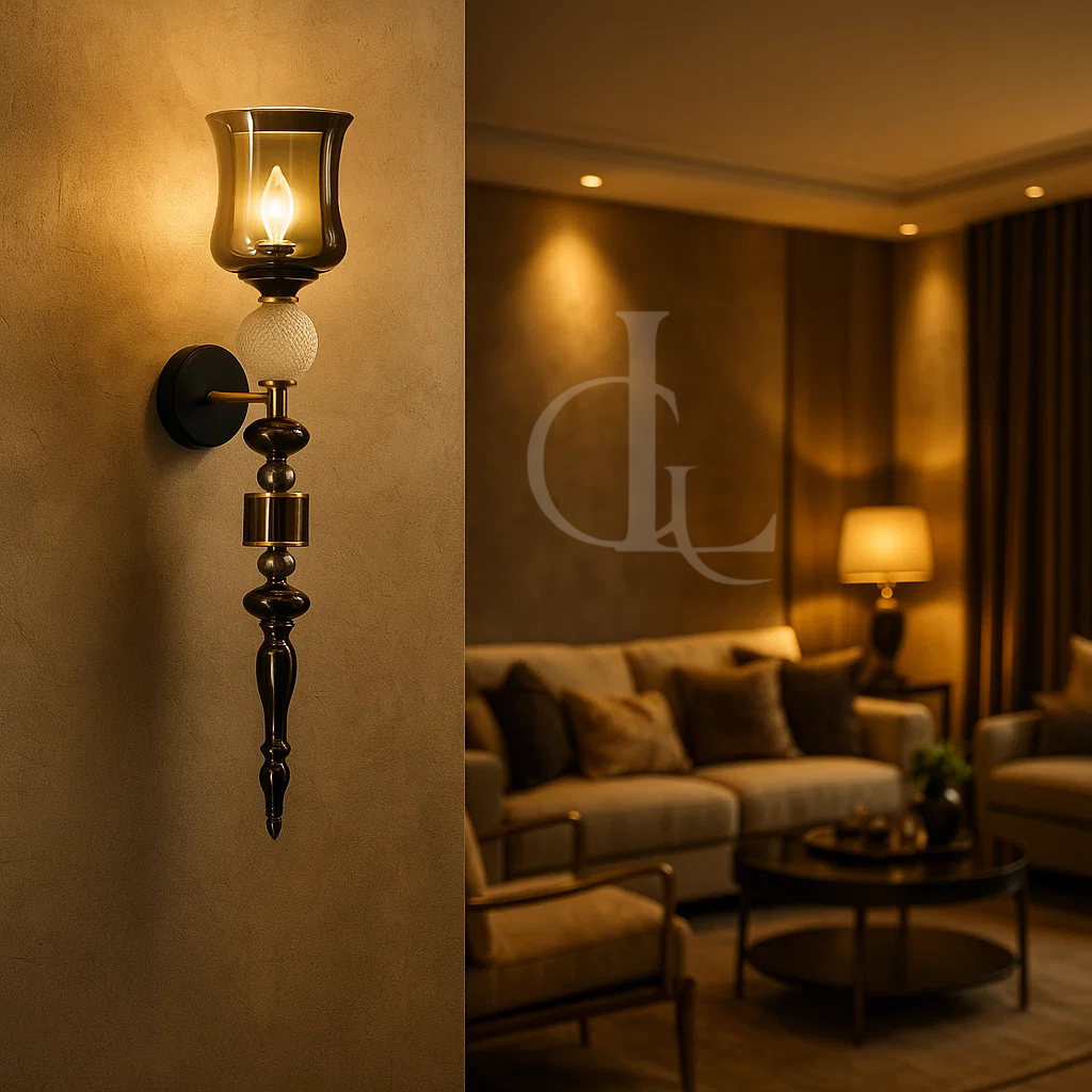 Sultan’s Shadow (Glass, Smoke) Wall Light