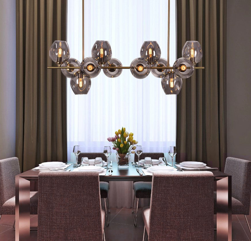 Golden Lights: 12-Light Luxe Smokey Dream Chandelier (Smoky)