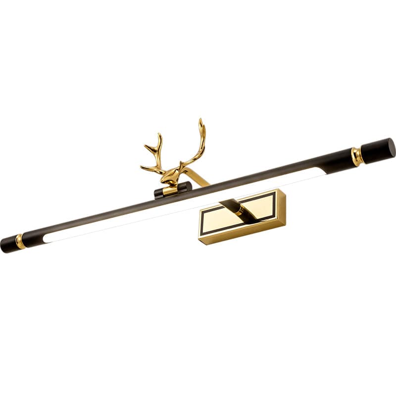 Golden Stag Gleam: Elegant Wall Theme (Stag Led Mirror Wall Light)