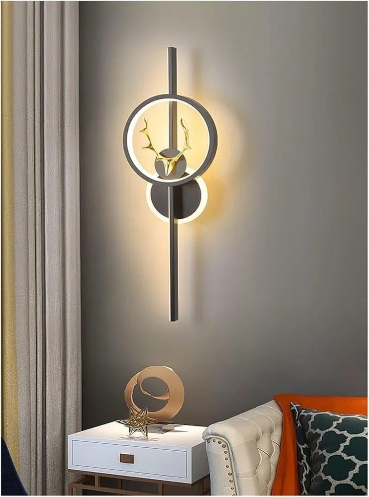 Royal Stag Metal LED Long Tube Deer Head Wall Light