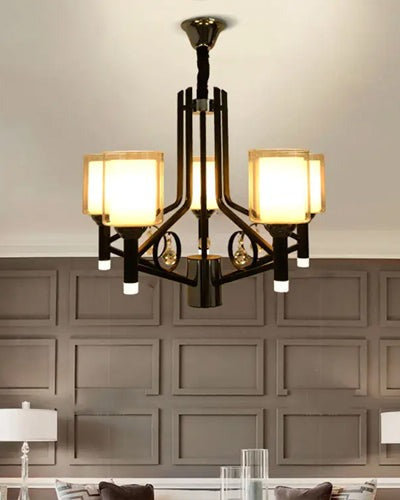 Frosted Glass Shade Chandelier