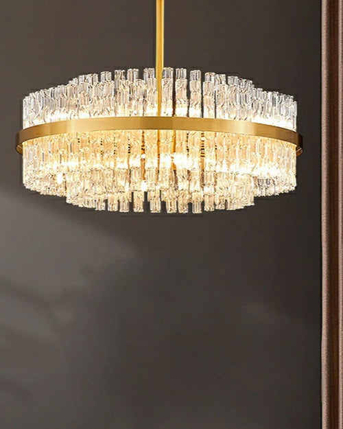 Golden Prism Grystal Chandelier