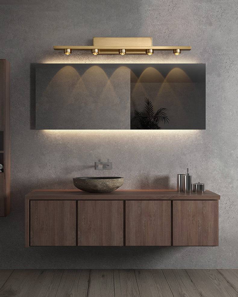 "5 LED Wall Light with Gold Finish, Ideal for Mirror, Picture, or Vanity Lighting"