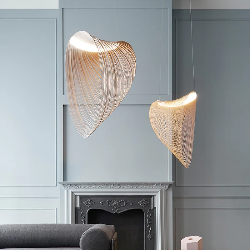 Organic Aesthetics Wood Art Pendant Light