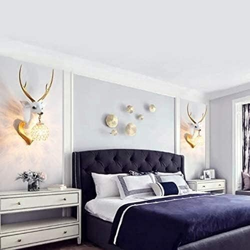 White Deer Head Resin Wall Light