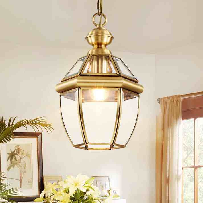 Gold Glass Pendant Light