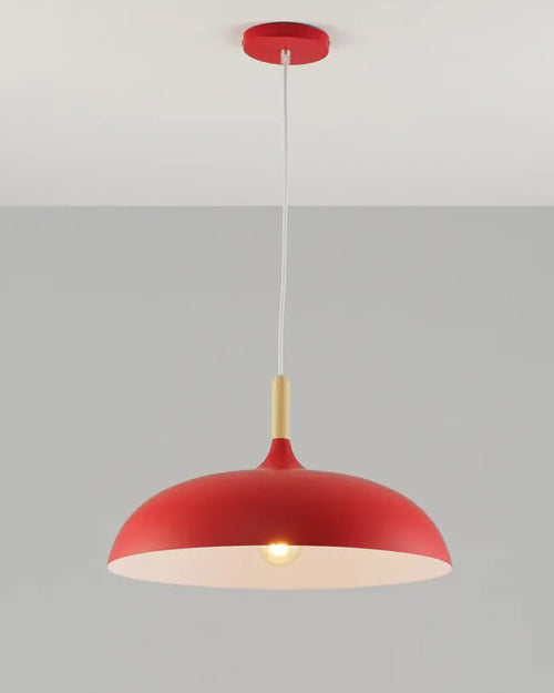 Industrial Hanging Pendant Light - Red
