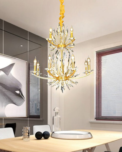 Crystal Beads Candle Chandelier - 12 Candles