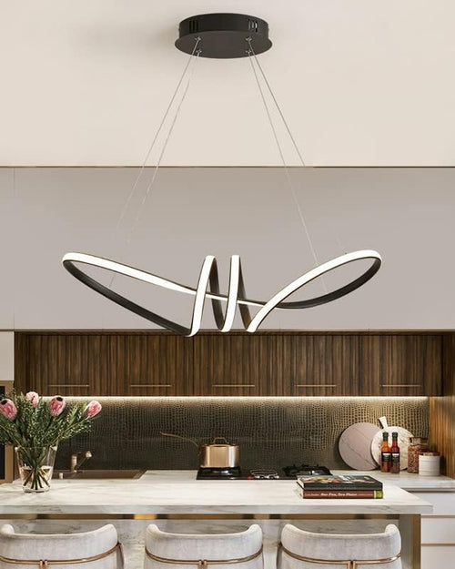 Forever Rings (Black) LED Chandelier