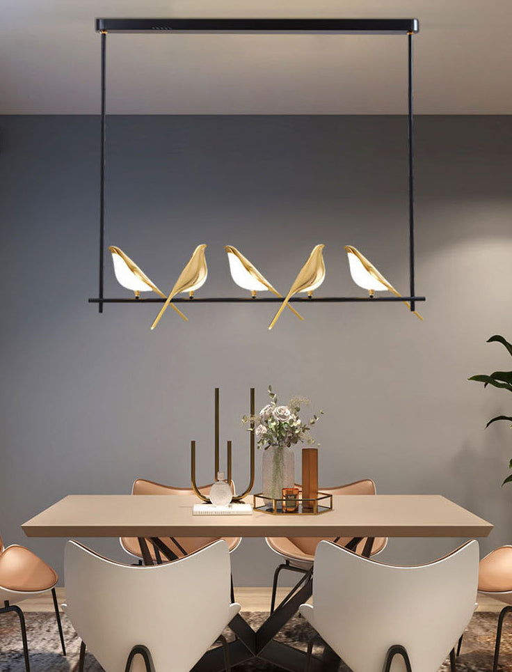 Swing and Sing Optimistic Birds Chandelier