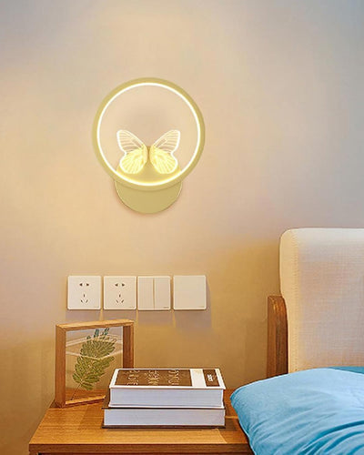 Butterfly Round Wall Sconce - Gold