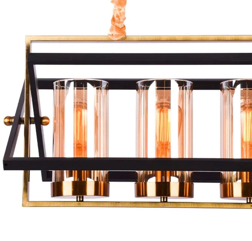 Aurum Vibe: Amber Glass Chandelier