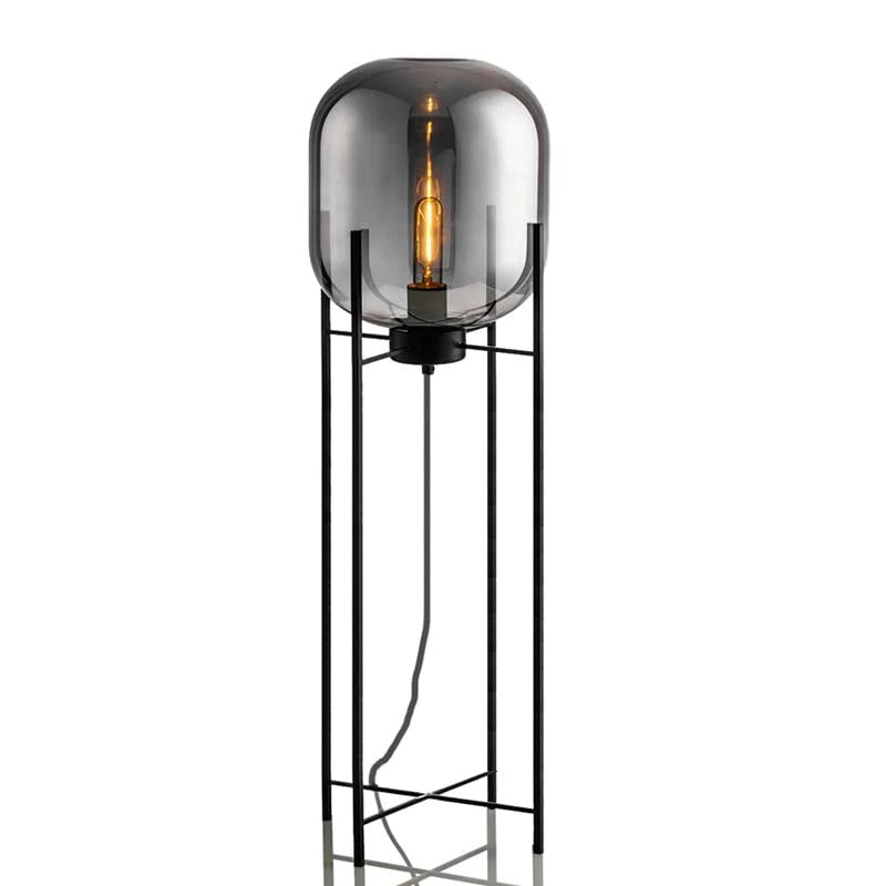 Smokey Glass Floor Lamp