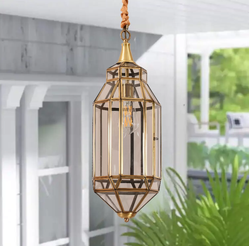 Eternal Brass Shot Hanging Outdoor Light