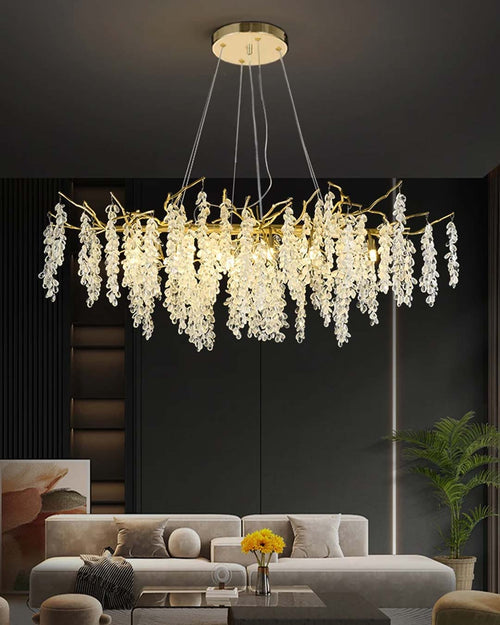 Modern Crystal Tree Branch Chandelier - 160 Cm