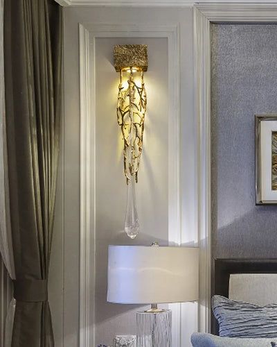 Modern Branch Crystal Drop Wall Sconce