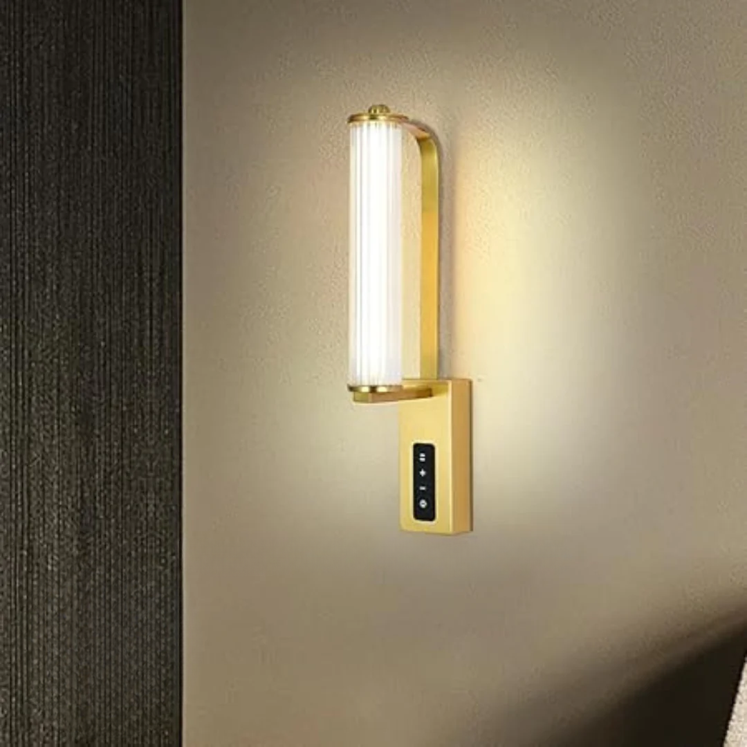 Modern LED Golden Bedside Wall Light