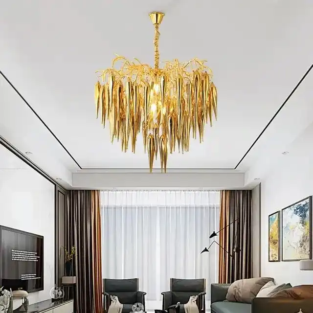 Gold Galcial (800mm,Glass) Chandelier