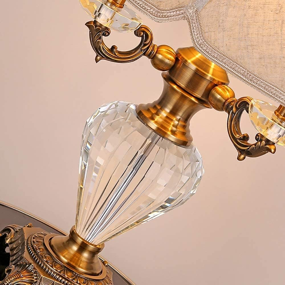 Three-Headed Candle Crystal European Table Lamp