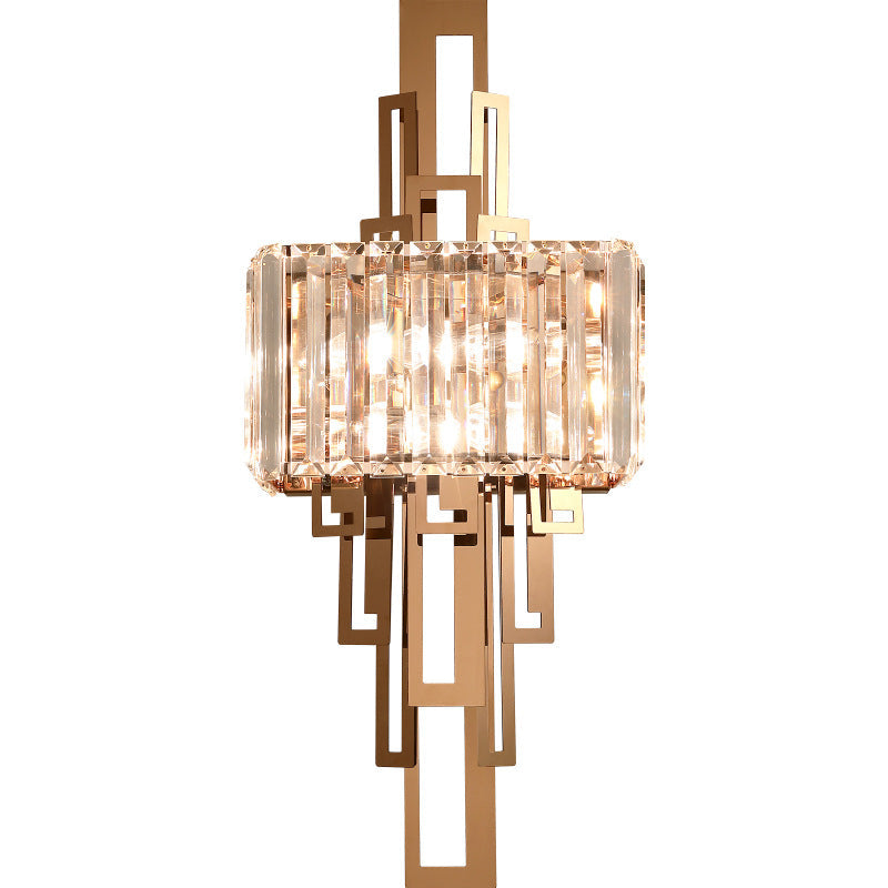 Rose Gold Crystal Wall Lamp