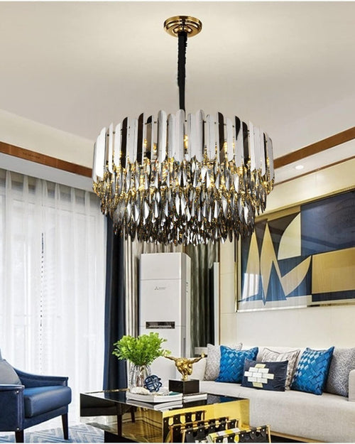 Luxury Black Crystal Chandelier - 950mm