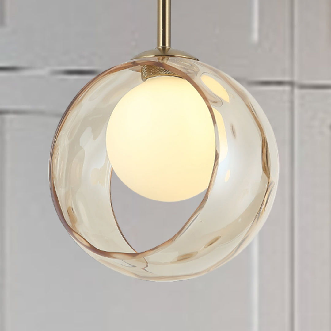 Halo Hues (Amber) Pendant Light