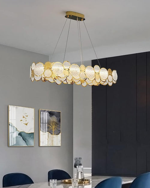 Aurora Glass Ring Chandelier