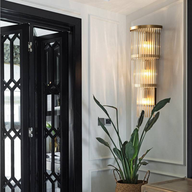 20 Led Crystal Modern Gold Metal Wall Light