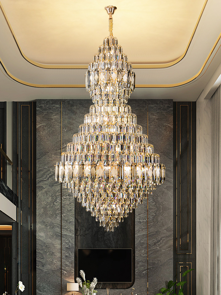 Crystal double height duplex Led Chandelier
