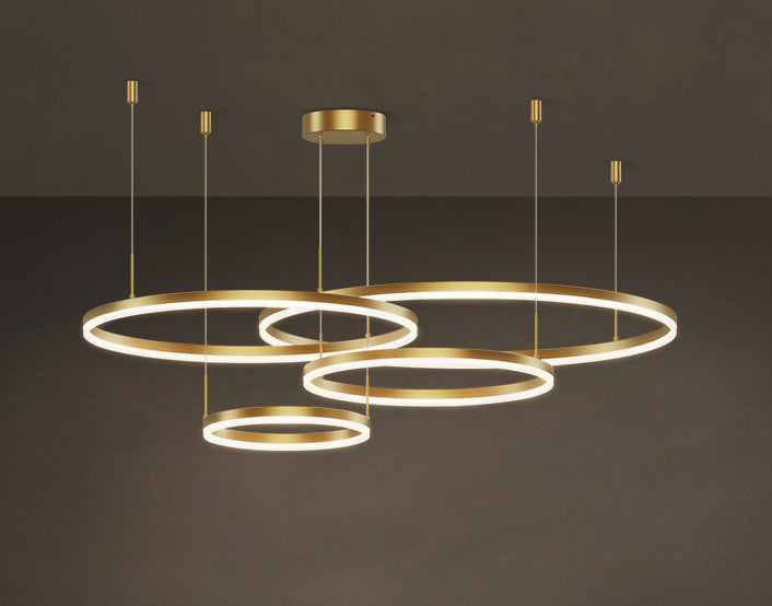Cafe Bold Gold LED Chandelier