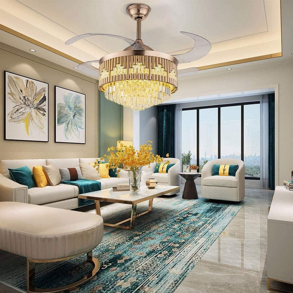 Luxurious Crystal Ceiling Fan