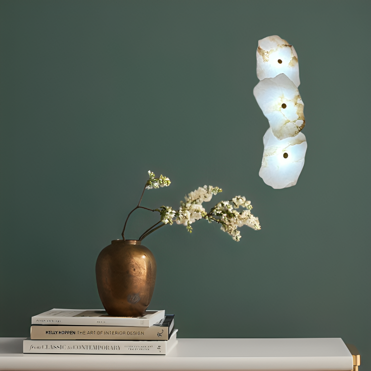 Light Natural Marble Linear Wall Light