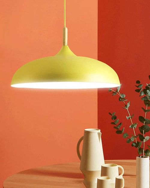 Industrial Hanging Pendant Light - Yellow