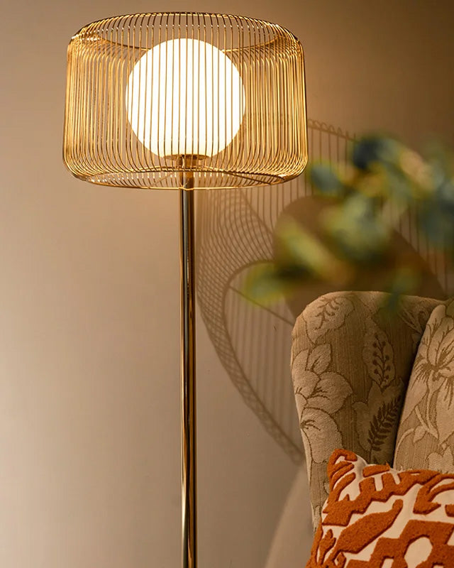 French Gold Floor Lamp