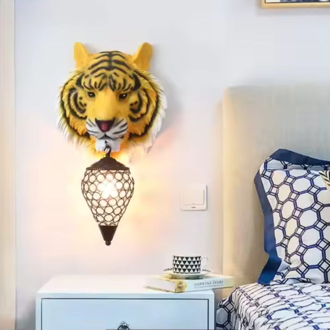 Nordic Creative Tiger Head Wall Lamp