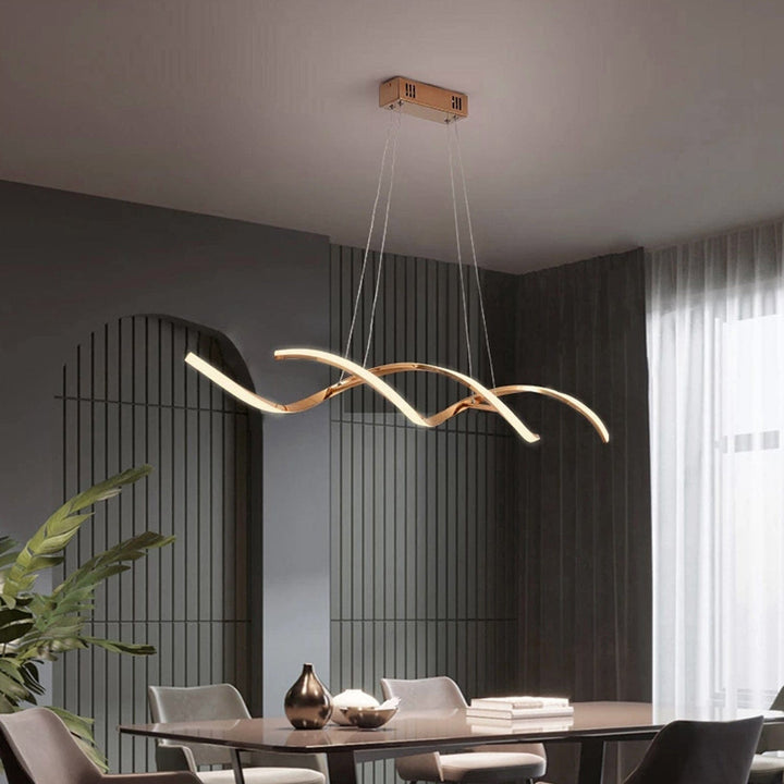 Swirling Flow (Gold) Chandelier