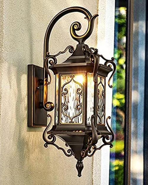 European Retro Glass Wall Light