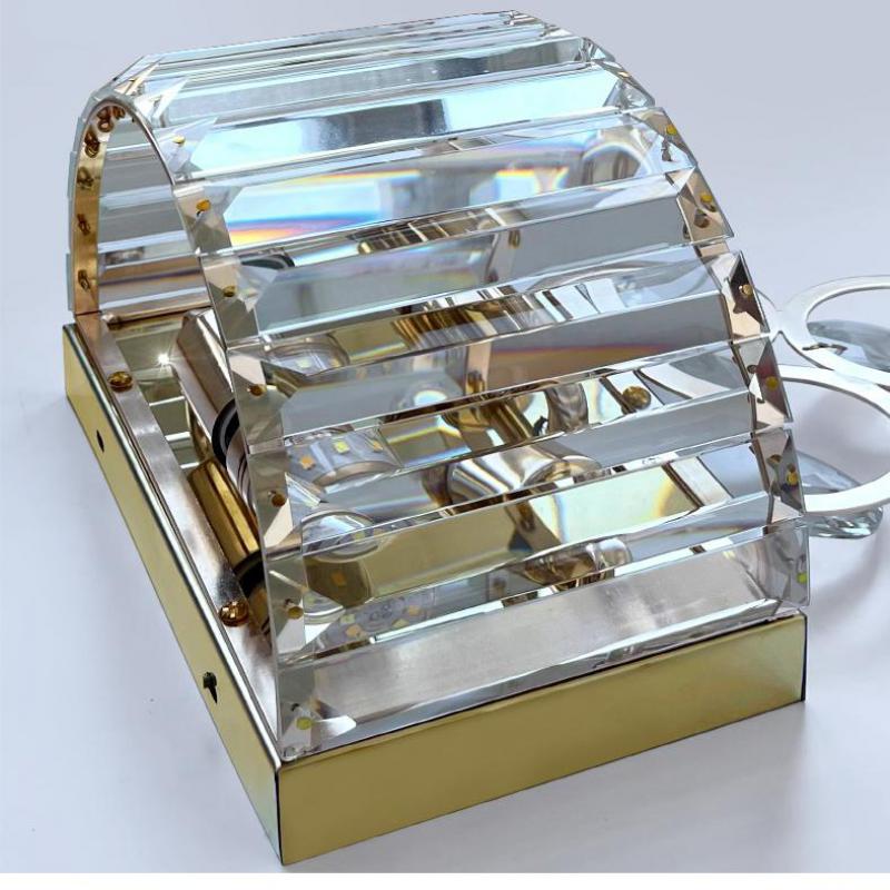 Attached (Gold) Crystal Wall Light