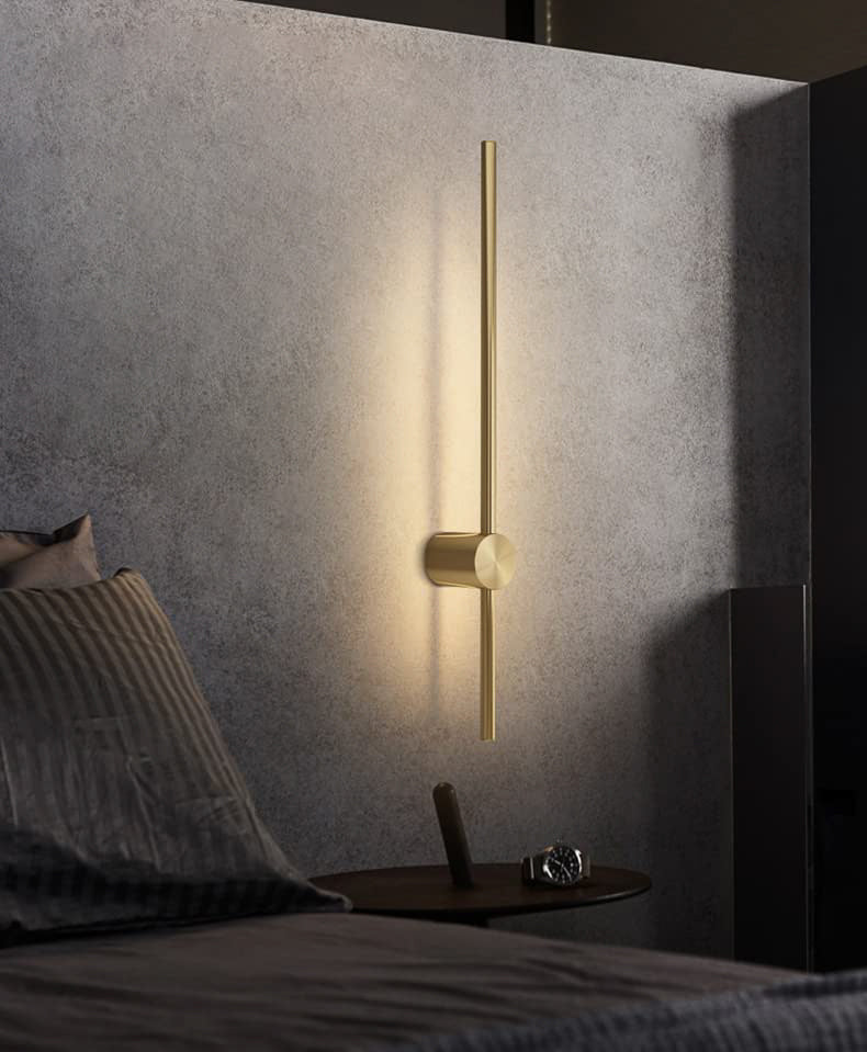 Zephyrs Shine (Gold) Tube Wall Light