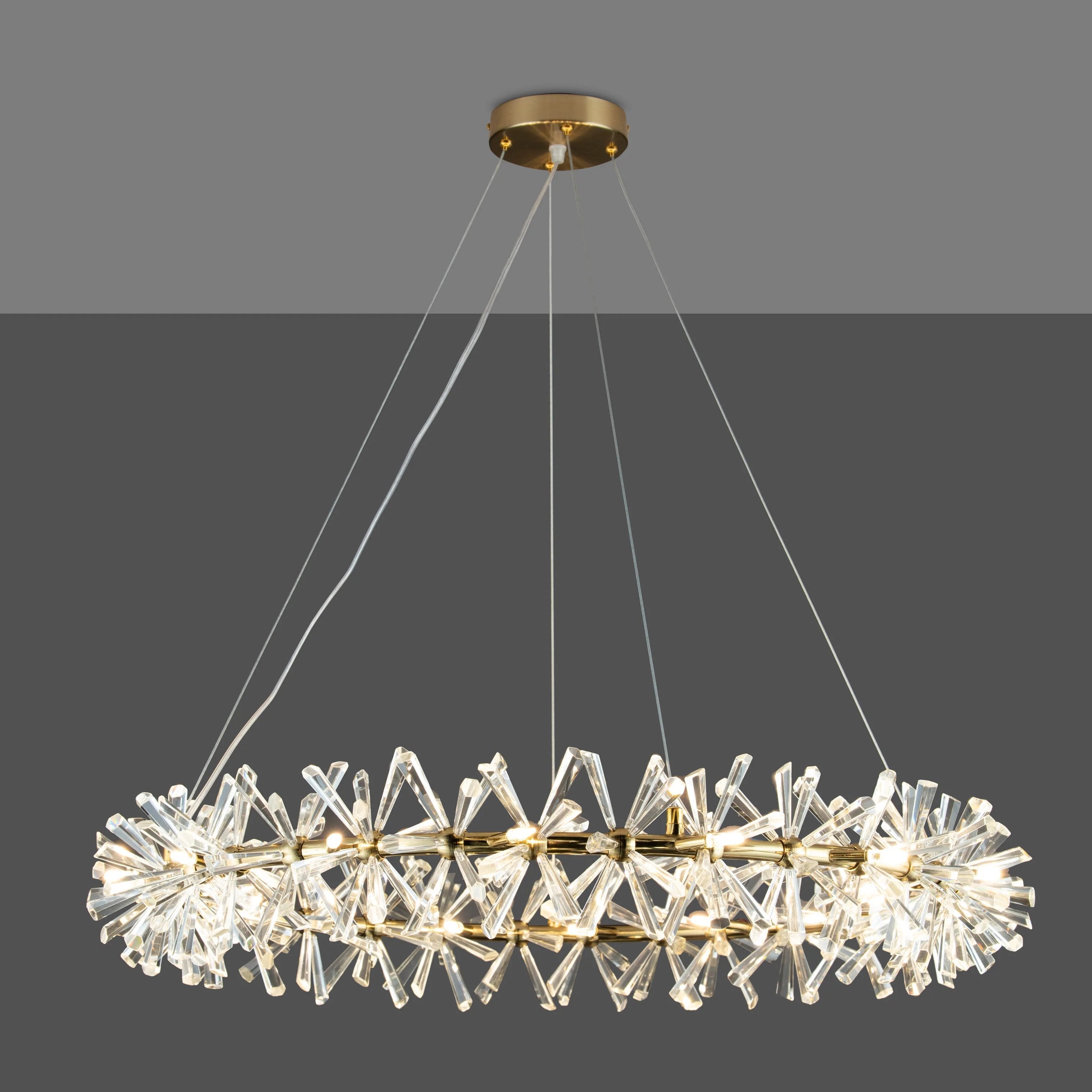 Crown In Hall (Gold) Crystal Chandelier