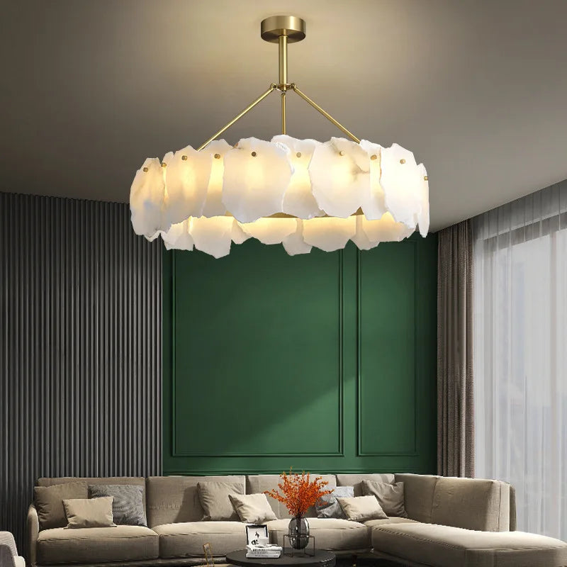 Modern Style Indoor Decoration Alabaster Chandelier
