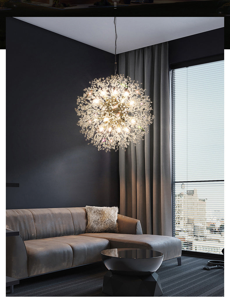 Spherical Golden Chandelier